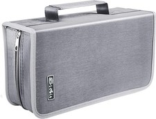 DVD Case, 128 Capacity CD/DVD Case Wallet Binder Storage Holder Booklet for Car