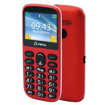 SUN Komfort Senioren Mobiltelefon mit Großtasten und großem Farb-LC-Display rot