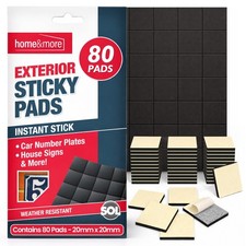 80-320 Exterior Sticky Pads | Strong Double Sided Self Adhesive Outdoor Mounting