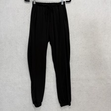 Brigitte Brianna Jogger Pants Womens Small Black Made In USA Elastic Waist