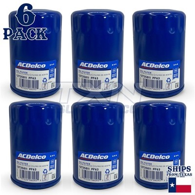 Genuine GM ACDelco Engine Oil Filters PF63 12707246 OE Set Of 6 Replacement