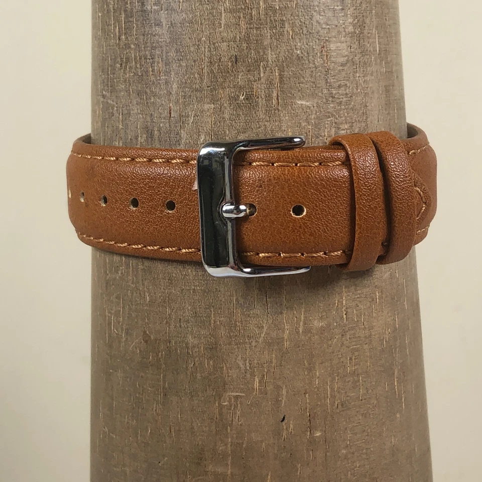 Relógio feminino Vince Camuto data quadrada dia couro marrom quartzo 40 mm 7 1/2" - Imagem 4 de 4