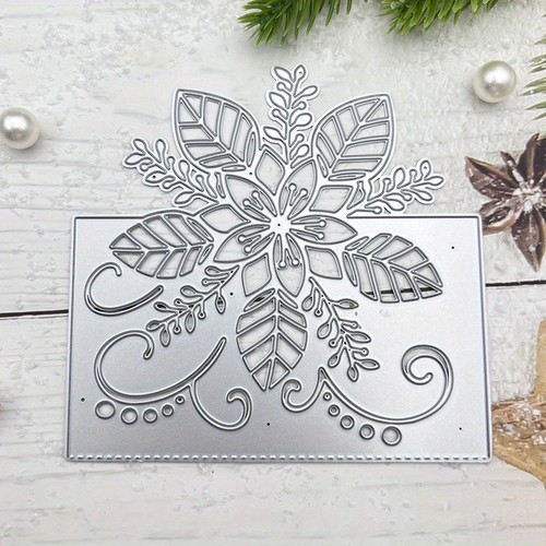 Christmas Flower Leaves Edge Cutting Dies Cut DIY Scrapbooking Embossing Stencil - Picture 5 of 7