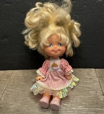 Vtg. 1988 Mattel Cherry Merry Muffin Poseable Doll 6 Pink Gingham Dress