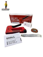 Shall Light Duty Staple Gun SH131008 Rubber Handle Red W/ Staples