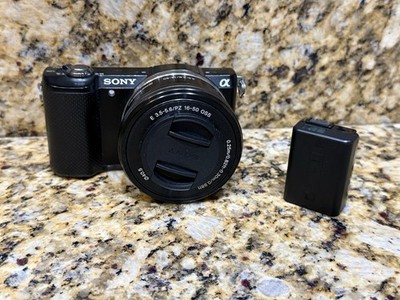 Sony Alpha A5000 Mirrorless Camera w/ 16-50mm lens 20.1MP Tiltable Screen Tested