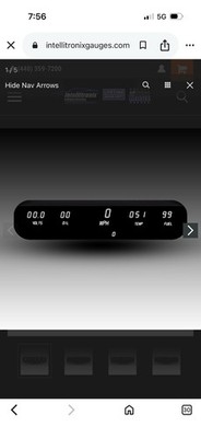 Intellitronix White 5 Gauge Digital Cluster DP-10001