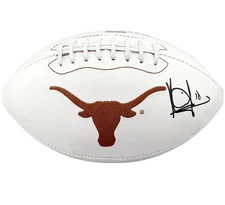 Vince Young Signed Autographed Texas Longhorns Logo Football TRISTAR