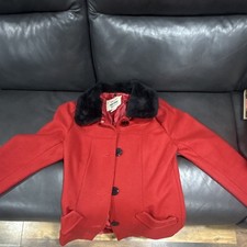 Flyington Women s Red Mid-Length Wool Blend C...