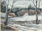 Original WILLIAM WELCH New England COUNTRY ROAD Farm PAINTING - NANTUCKET Artist — photo 3