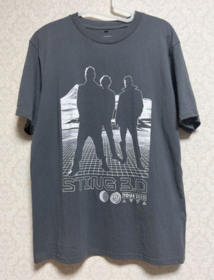Sting 3.0 Tour T-Shirt 2025 World Tour Concert Double Sided Charcoal Mens A10573
