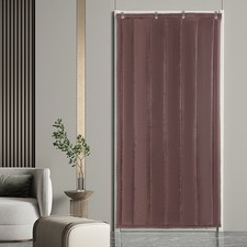 Door Curtains Thermal Insulated 39.5 83 inch Oxford Fabric and White Cotton Felt