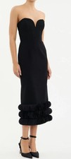 Rebecca Vallance Adrena Midid black strapless  dress - Size 10/US6