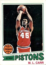1977-78 Topps #47 M.L. Carr White Backs Detroit Pistons