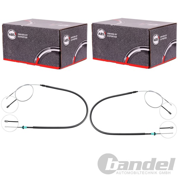2X A.B.S. Handbremsseile Hinten Passend FüR CitroËN C3 Peugeot 207 207/207+ 208-image