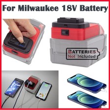 For Milwaukee 18V Battery Power Supply USB Type-C Phone Charger Adapter Portable