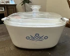 Vintage Corning Ware P-2.5-B Blue Cornflower Casserole 2.5 Qt w/ Pyrex Lid D-40