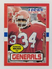 1985 Topps USFL Herschel Walker Rookie Card #86 RC Heisman Georgia Bulldogs. rookie card picture
