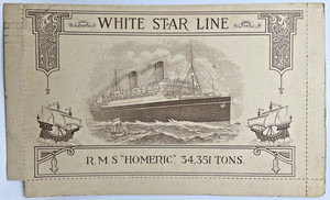 Carte postale paquebot RMS Homeric White Star Line ongel