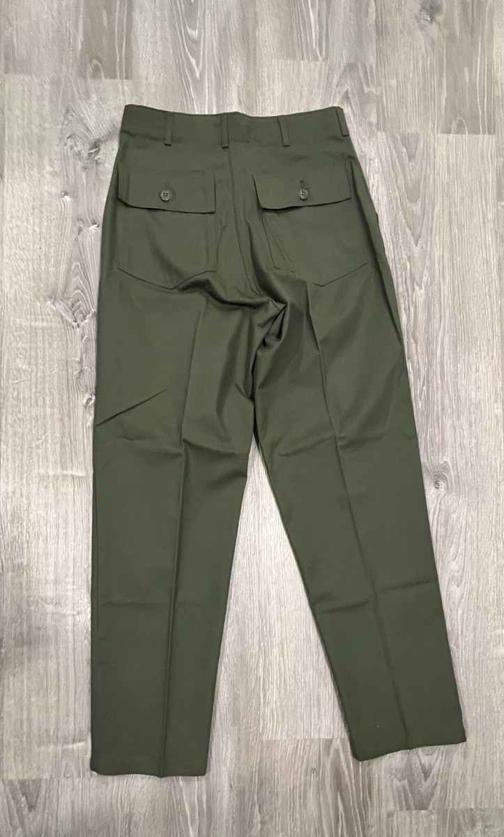 US Army OG-507 Fatigue Baker Pants Vintage 80s 34x33 Military