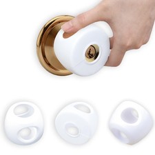 NCGDPZY Child Proof Door Knob Safety Covers - 4 Pack, Easy General, White