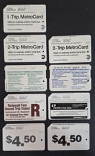 NY MetroCard: 1 viaje, 2 viajes, viaje individual, ida y vuelta, traslado en autobús o $4,50