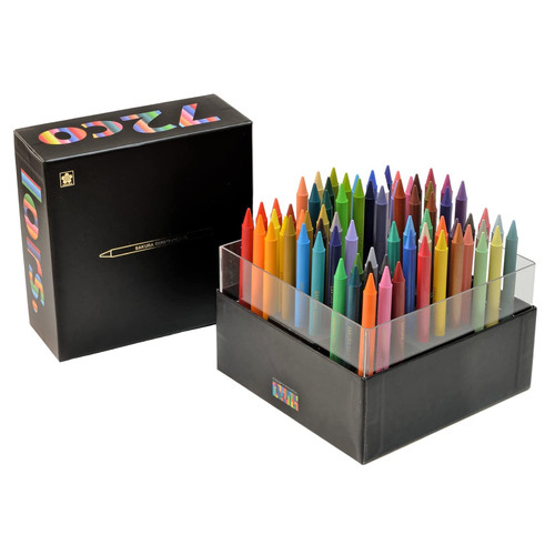 Sakura Crepas color pencil COUPY pencil Cubebox 72color black FY72BOX-BK one siz - Picture 1 of 24