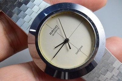 Vintage watch Rado Diastar Gray Men Quartz Round 36mm
