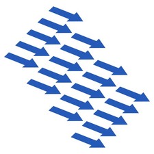 10" x 5" Arrow Sticker, 20 Pcs Blue Arrow Floor Sticker Decals Self-Adhesive
