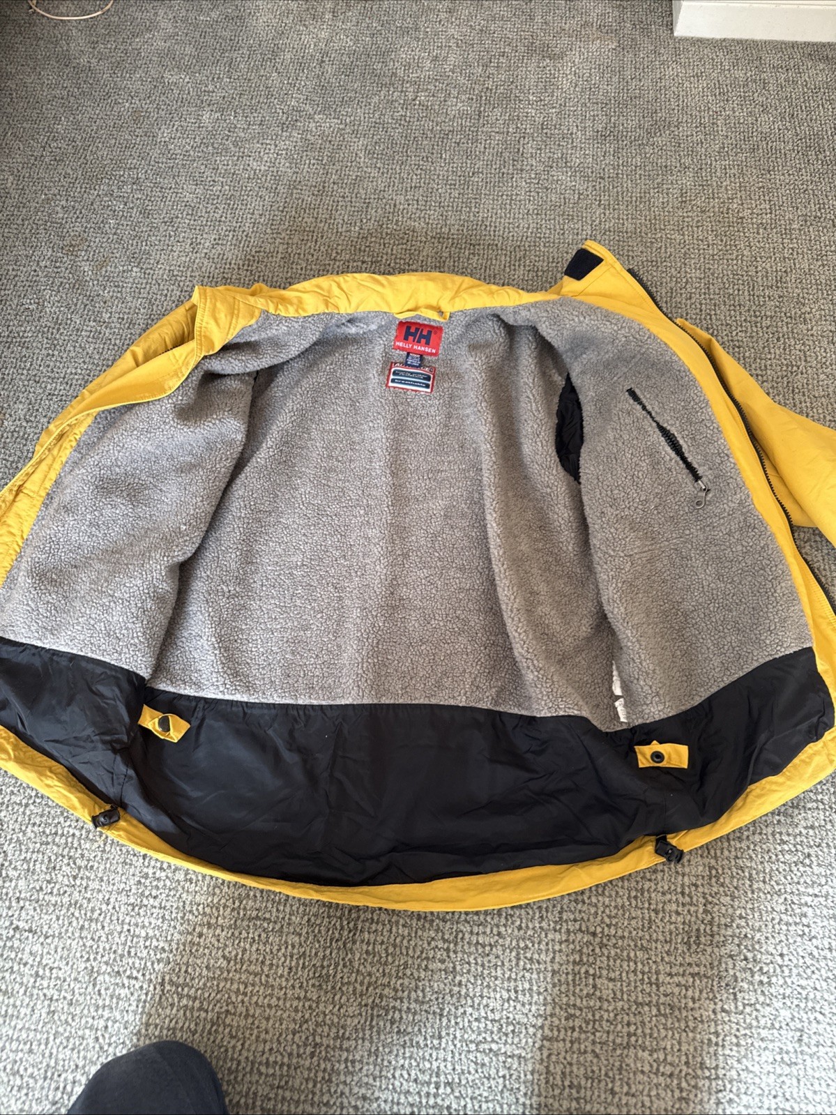 Helly Hansen Jacket S Solid Yellow Full Zip Fleec… - image 7