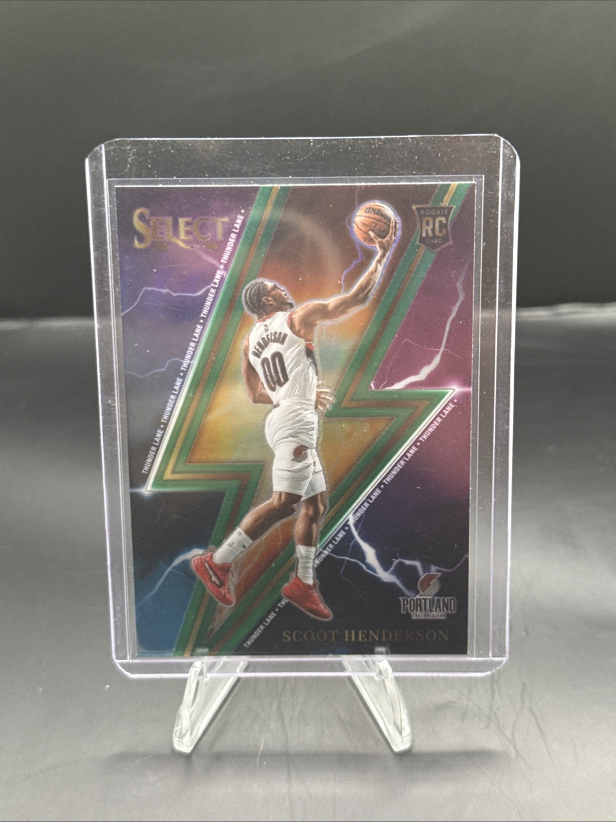 2023-24 Panini Select Scoot Henderson RC Thunder Lane Silver Prizm #15