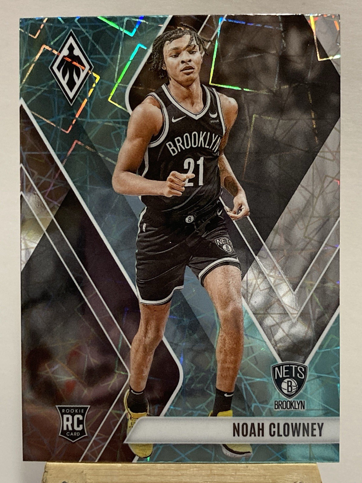 2023-24 Panini Phoenix RC Noah Clowney Teal Lazer #286 Brooklyn Nets