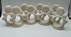 Vintage Set Of Ceramic Angel Napkin Ring Holders Linen Folds Standing 3.5x2.75" — photo 1