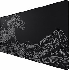 Large Gaming Mouse Pad, Waterproof Mousepad with Stitched Edges, Non-Slip Rubber