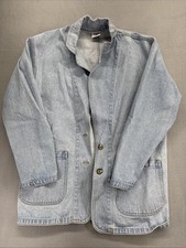 Vintage Denim CMC Women’s Over Coat Jacket W/ Pockets Made In USA