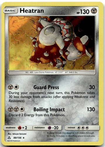 Pokemon Heatran Ultra Prism SM05 #88/156 Holo Rare Holo LP $SALE$!