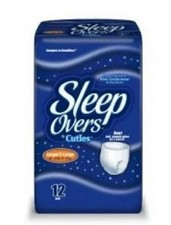  1 Pack of 12 Sleep Overs By Cuties Pull Up/Underwear Large/X Large 60-125 Lbs
