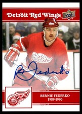 2025-26 UD Centennial Red Wings Red Parallel Bernie Federko Auto #69