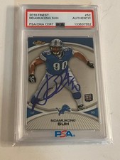 2010 Finest Ndamukong Suh Rookie Detroit Lions PSA DNA Signed Auto Card