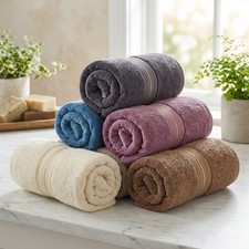 Bamboo Cotton Bath Towels Sheet Pure Organic Super Absorbent Includes HAND TOWEL