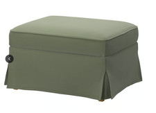IKEA EKTORP Bezug für Hocker, Hakebo graugrün 405.843.02
