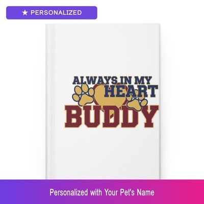 Custom Pet Memorial Journal Personalized Name Hardcover Notebook Easter Gift