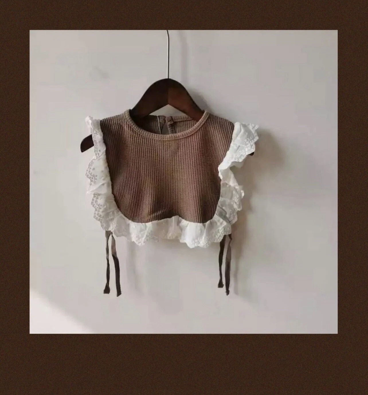 Cotton Baby Bib Solid Color Ruffle Absorbent Baby Tassel Bib Burp Cloths Bandana