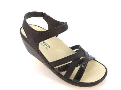 Berkemann Adina Sandalen Pantoffeln Clogs Lack Nubuk Loses Fußbett NEU 39,5