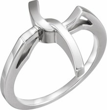 Cross Ring In 14K White Gold