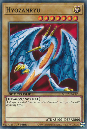 Hyozanryu - SGX2-ENC02 - Common - 1st Edition NM Yugioh Speed Duel