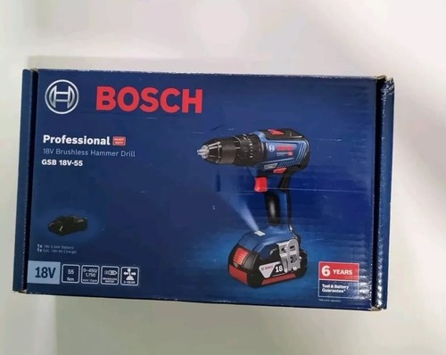 Bosch GSB 18V-55 0615990M5B 18V Li-ion Cordless Brushless Hammer Driver Driver - Picture 2 of 3