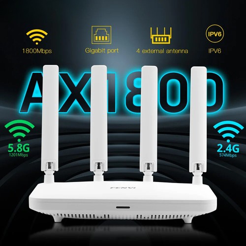 WiFi6 Router Dual Band 2.4G/5.8GHz Gigabit Lan Wireless Mesh Strong Signal Cover - 第 1/7 張圖片