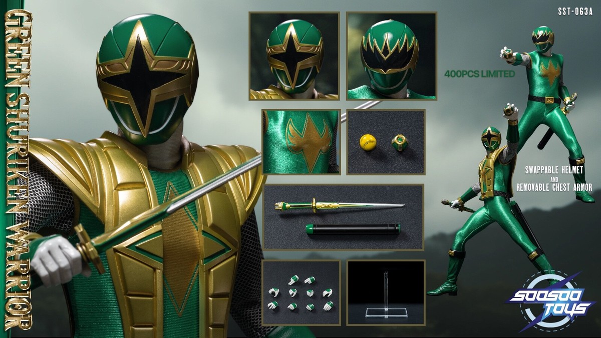 Soosootoys SST063A Green Shuriken Warrior 忍風戰隊綠 1/6 Soosootoys SST063A Green Shuriken Warrior 忍風戰隊綠 1/6