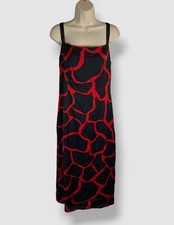 Dolce & Gabbana Women's Black Giraffe-Printed Silk Bodycon Midi Dress Size 48